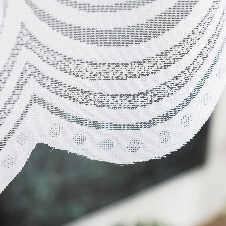 KINGA Firanka żakardowa gotowa, szerokość 250 x wysokość 120cm, kolor 001 biały 023391