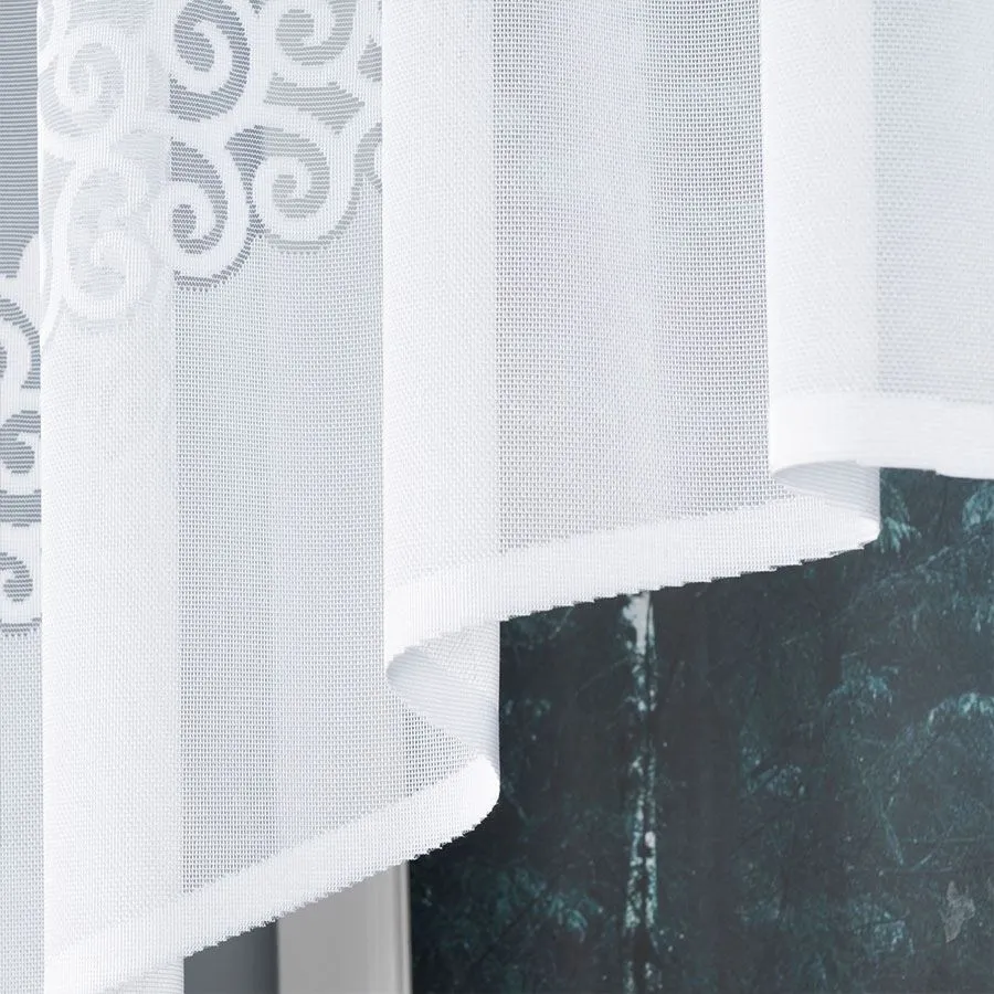 DANIELA Firanka żakardowa gotowa, szerokość 300 x wysokość 110cm, kolor 001 biały 017788