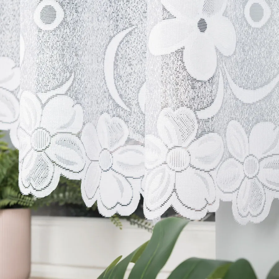RENATA Firanka żakardowa gotowa, szerokość 400 x wysokość 150cm, kolor 001 biały 049885