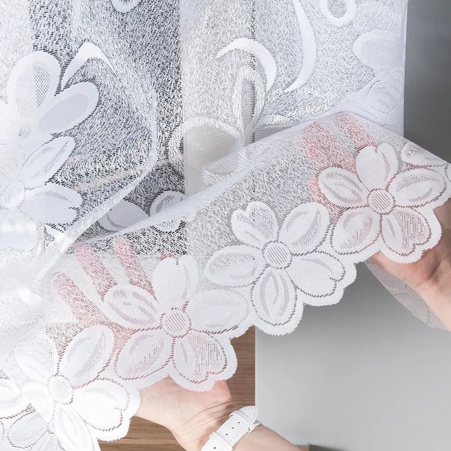 RENATA Firanka żakardowa gotowa, szerokość 400 x wysokość 150cm, kolor 001 biały 049885