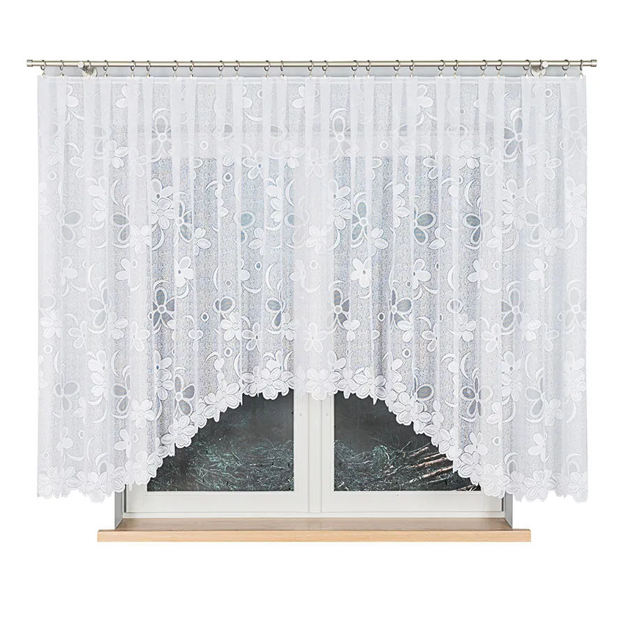 RENATA Firanka żakardowa gotowa, szerokość 400 x wysokość 150cm, kolor 001 biały 049885