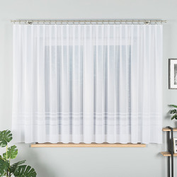 ZOJA Firanka żakardowa gotowa, szerokość 400 x wysokość 160cm, kolor 001 biały 000303