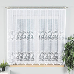 DEMETRIA Firanka żakardowa gotowa na prosto, szerokość 300 x wysokość 160cm, kolor 001 biały 017480