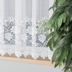 DEMETRIA Firanka żakardowa gotowa na prosto, szerokość 300 x wysokość 160cm, kolor 001 biały 017480