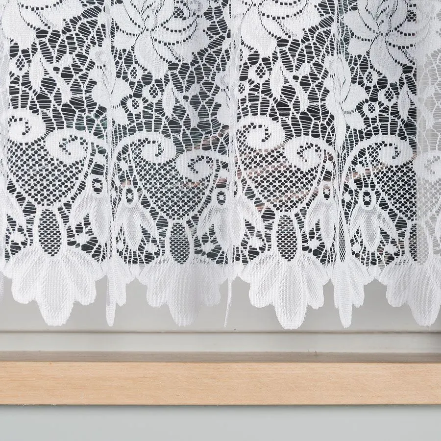 DEMETRIA Firanka żakardowa gotowa na prosto, szerokość 300 x wysokość 160cm, kolor 001 biały 017480