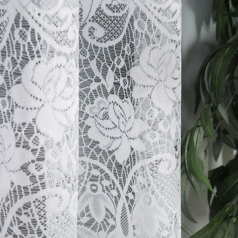 DEMETRIA Firanka żakardowa gotowa na prosto, szerokość 300 x wysokość 160cm, kolor 001 biały 017480