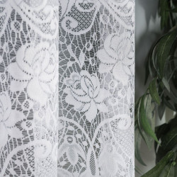 DEMETRIA Firanka żakardowa gotowa na prosto, szerokość 300 x wysokość 160cm, kolor 001 biały 017480