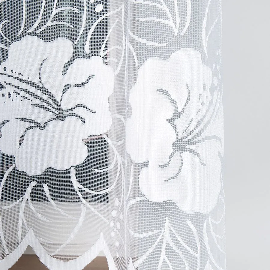 GRACJANA Firanka żakardowa gotowa, szerokość 300 x wysokość 160cm, kolor 001 biały 017175