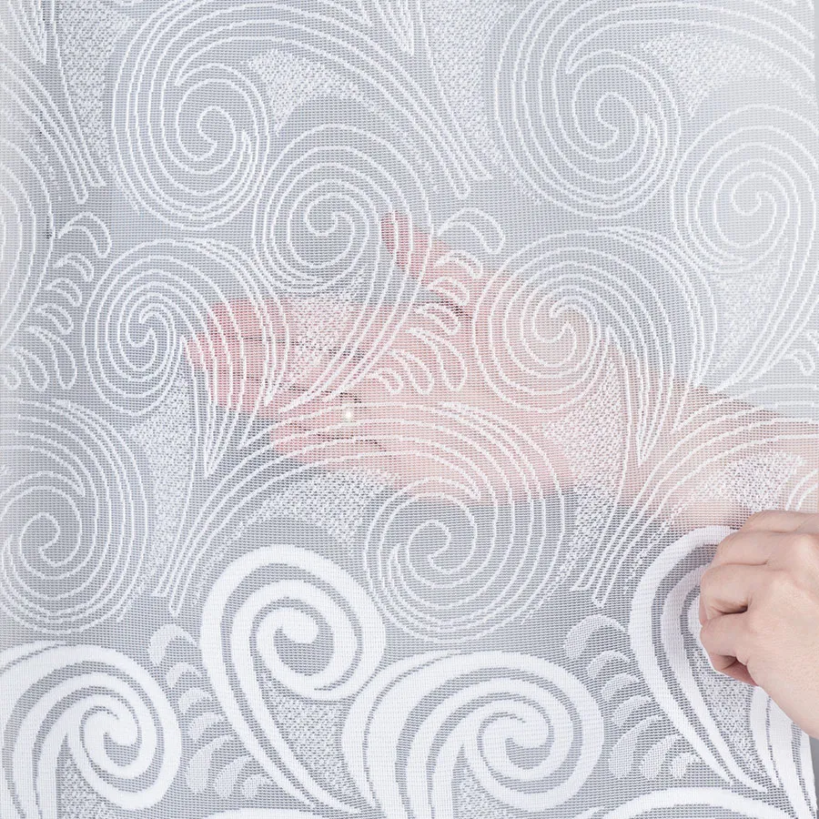 KINGA Firanka żakardowa gotowa, szerokość 400 x wysokość 160cm, kolor 001 biały 023391