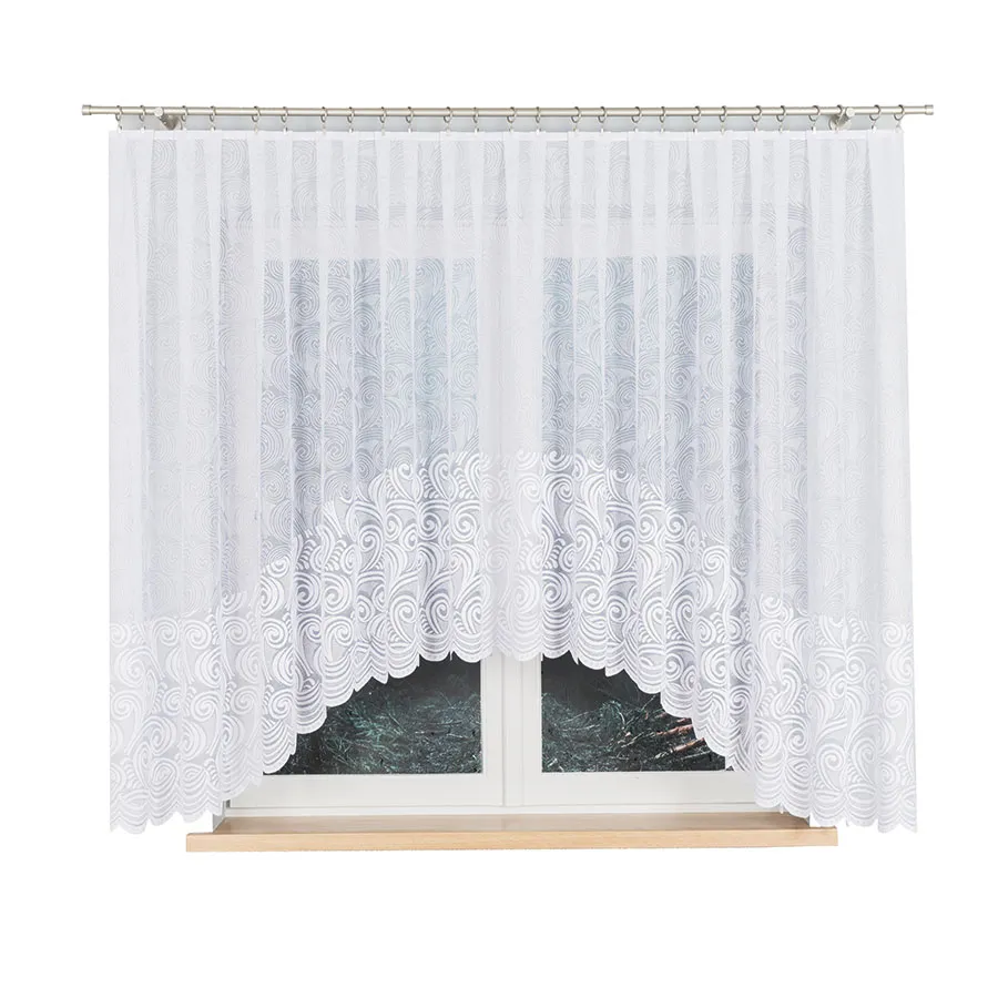 KINGA Firanka żakardowa gotowa, szerokość 400 x wysokość 160cm, kolor 001 biały 023391