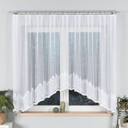 KAMELIA Firanka żakardowa gotowa, szerokość 310 x wysokość 160cm, kolor 001 biały 002598 KAMELIA Firanka żakardowa gotowa, szerokość 310 x wysokość 160cm, kolor 001 biały 002598