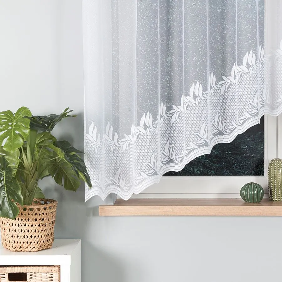 KAMELIA Firanka żakardowa gotowa, szerokość 310 x wysokość 160cm, kolor 001 biały 002598