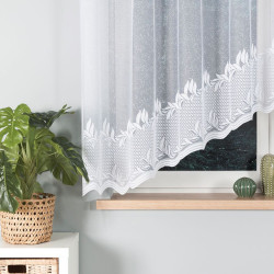 KAMELIA Firanka żakardowa gotowa, szerokość 310 x wysokość 160cm, kolor 001 biały 002598 KAMELIA Firanka żakardowa gotowa, szerokość 310 x wysokość 160cm, kolor 001 biały 002598