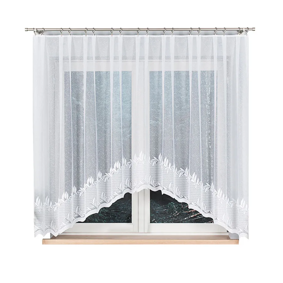 KAMELIA Firanka żakardowa gotowa, szerokość 310 x wysokość 160cm, kolor 001 biały 002598