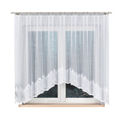 KAMELIA Firanka żakardowa gotowa, szerokość 310 x wysokość 160cm, kolor 001 biały 002598 KAMELIA Firanka żakardowa gotowa, szerokość 310 x wysokość 160cm, kolor 001 biały 002598