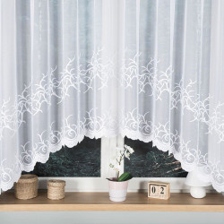 BAKARO Firanka żakardowa gotowa, szerokość 420 x wysokość 160cm, kolor 001 biały 023297 BAKARO Firanka żakardowa gotowa, szerokość 420 x wysokość 160cm, kolor 001 biały 023297