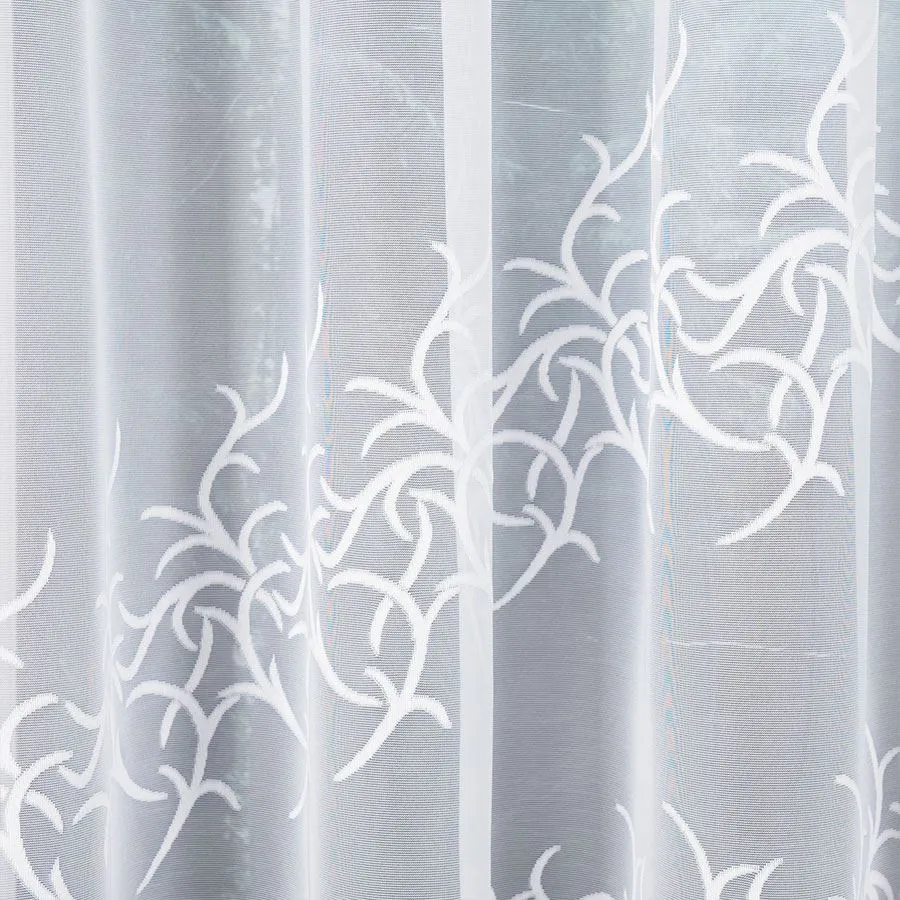 BAKARO Firanka żakardowa gotowa, szerokość 420 x wysokość 160cm, kolor 001 biały 023297