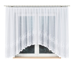 BAKARO Firanka żakardowa gotowa, szerokość 420 x wysokość 160cm, kolor 001 biały 023297 BAKARO Firanka żakardowa gotowa, szerokość 420 x wysokość 160cm, kolor 001 biały 023297