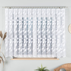 MARTYNA Firanka żakardowa gotowa na prosto, szerokość 400 x wysokość 160cm, kolor 001 biały 023083