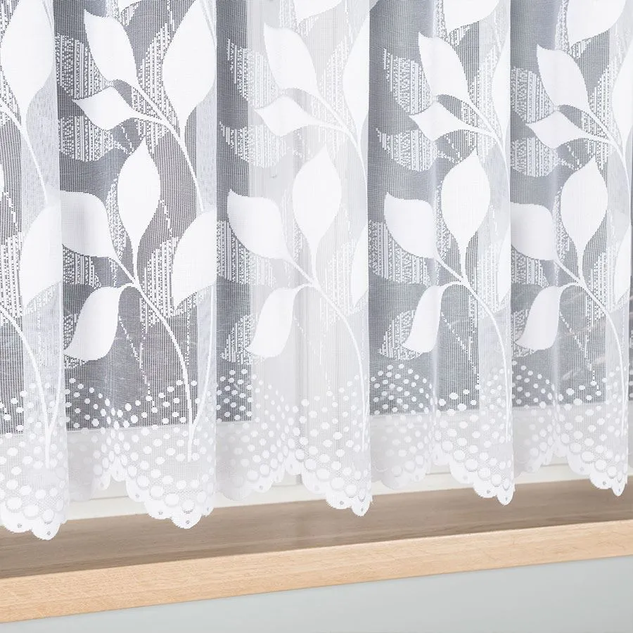 MARTYNA Firanka żakardowa gotowa na prosto, szerokość 400 x wysokość 160cm, kolor 001 biały 023083