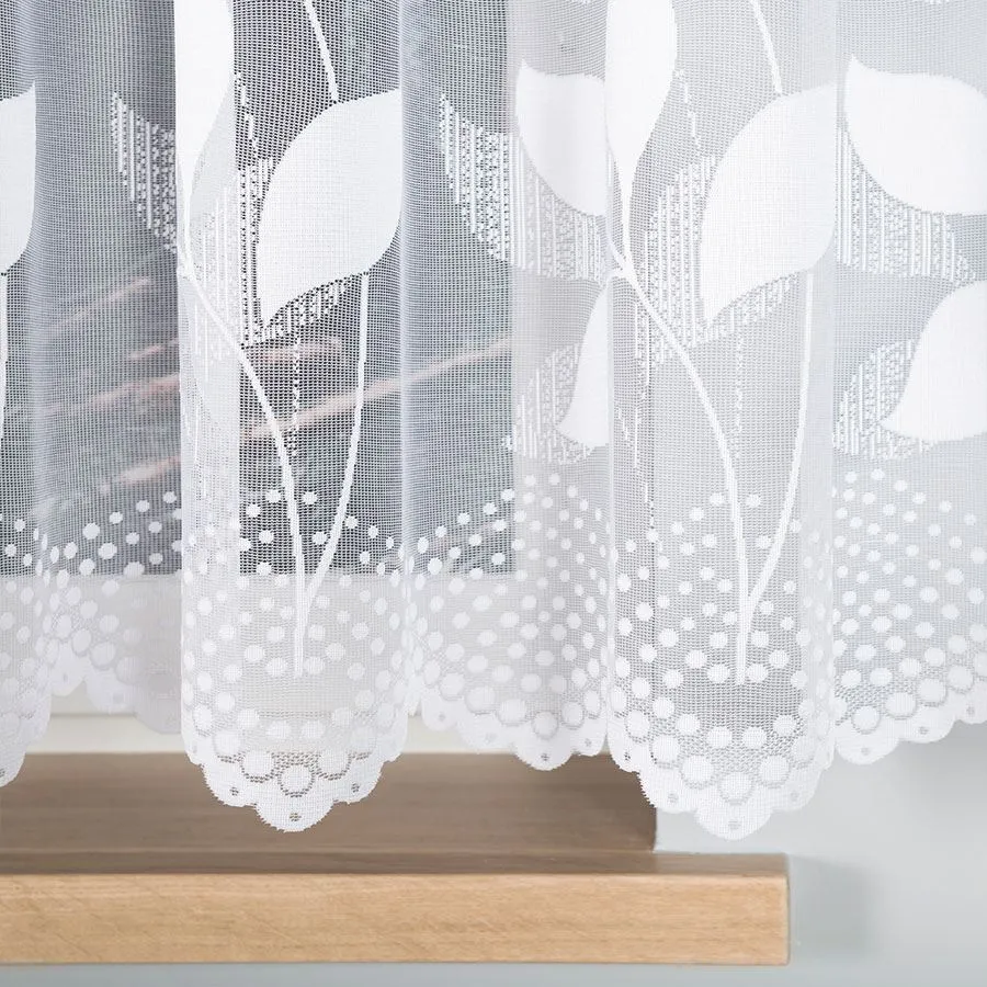 MARTYNA Firanka żakardowa gotowa na prosto, szerokość 400 x wysokość 160cm, kolor 001 biały 023083