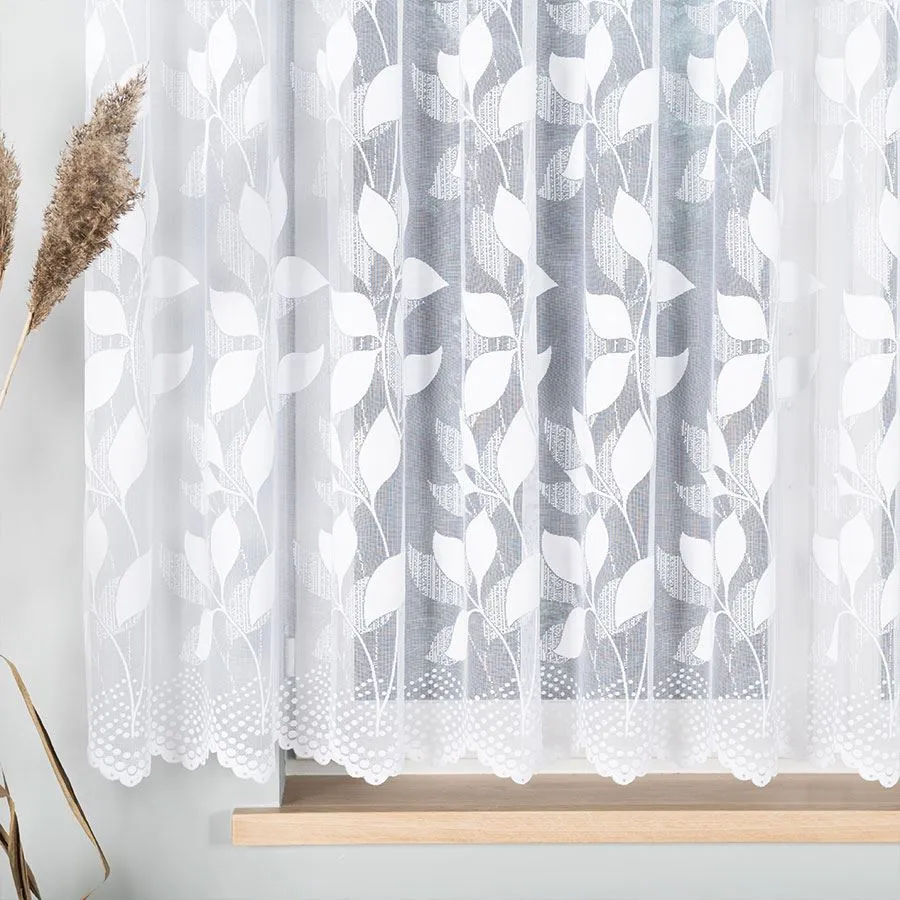 MARTYNA Firanka żakardowa gotowa na prosto, szerokość 400 x wysokość 160cm, kolor 001 biały 023083
