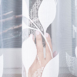 MARTYNA Firanka żakardowa gotowa na prosto, szerokość 400 x wysokość 160cm, kolor 001 biały 023083