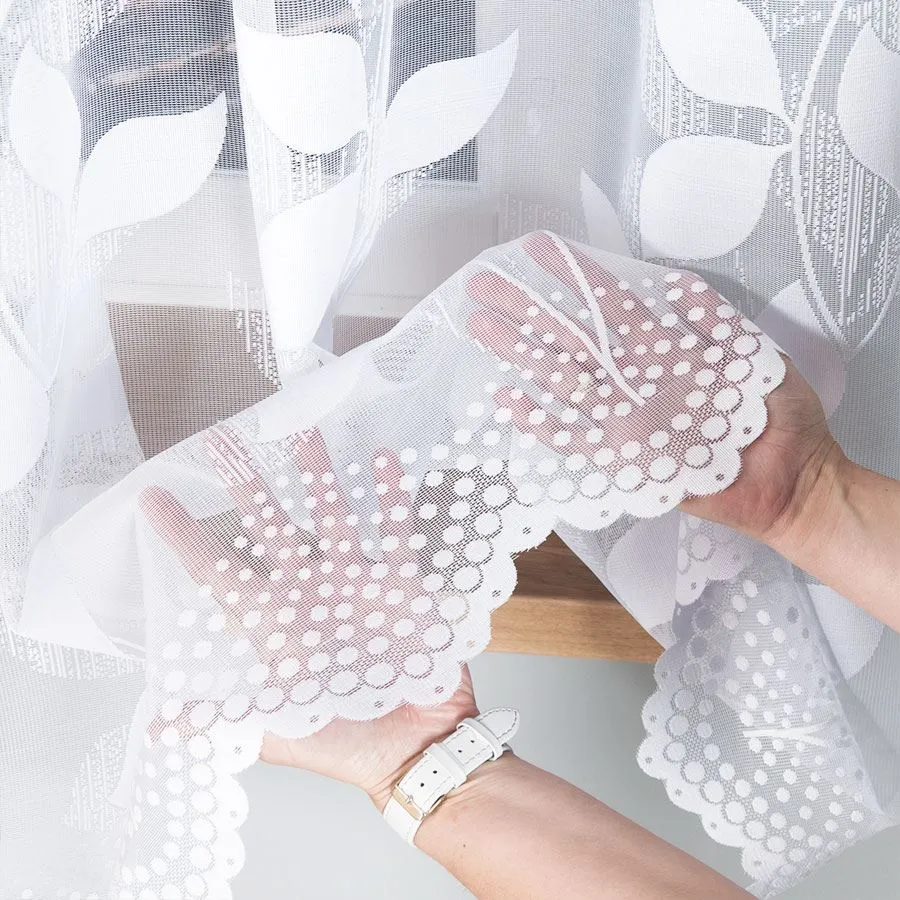 MARTYNA Firanka żakardowa gotowa na prosto, szerokość 400 x wysokość 160cm, kolor 001 biały 023083