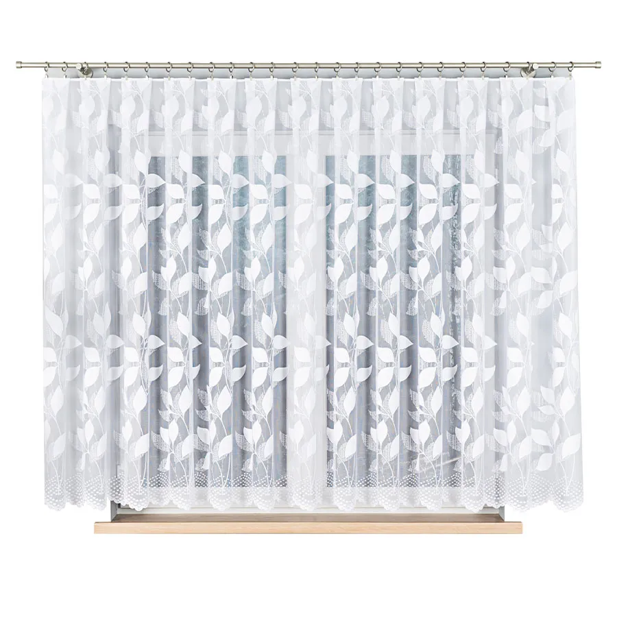 MARTYNA Firanka żakardowa gotowa na prosto, szerokość 400 x wysokość 160cm, kolor 001 biały 023083