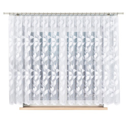 MARTYNA Firanka żakardowa gotowa na prosto, szerokość 400 x wysokość 160cm, kolor 001 biały 023083