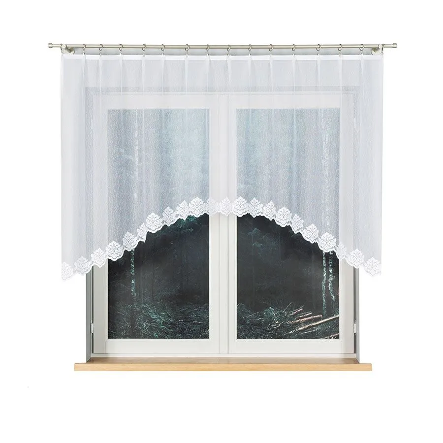 ŻAKLINA Firanka żakardowa gotowa, szerokość 250 x wysokość 120cm, kolor 001 biały 023405