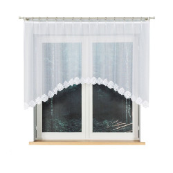ŻAKLINA Firanka żakardowa gotowa, szerokość 250 x wysokość 120cm, kolor 001 biały 023405