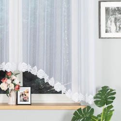 ŻAKLINA Firanka żakardowa gotowa, szerokość 300 x wysokość 160cm, kolor 001 biały 023405