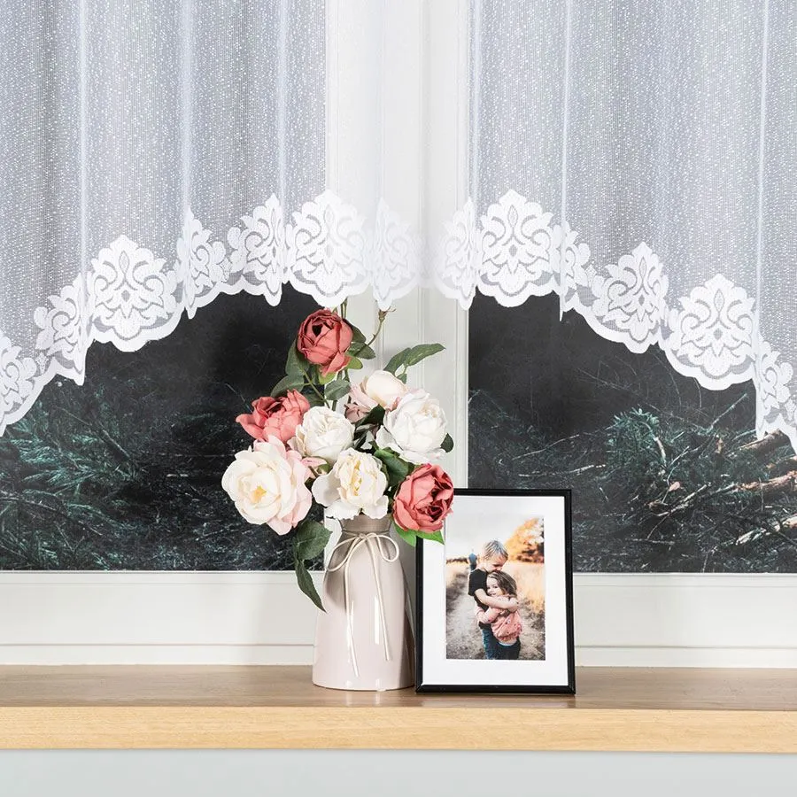 ŻAKLINA Firanka żakardowa gotowa, szerokość 300 x wysokość 160cm, kolor 001 biały 023405