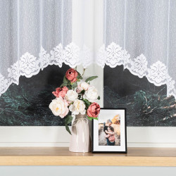 ŻAKLINA Firanka żakardowa gotowa, szerokość 300 x wysokość 160cm, kolor 001 biały 023405