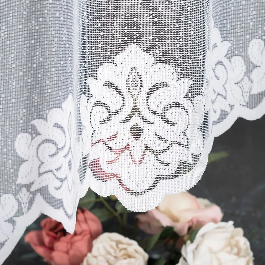 ŻAKLINA Firanka żakardowa gotowa, szerokość 300 x wysokość 160cm, kolor 001 biały 023405