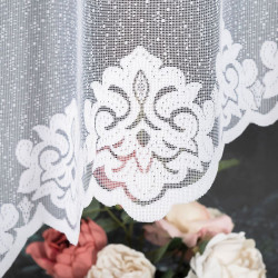 ŻAKLINA Firanka żakardowa gotowa, szerokość 300 x wysokość 160cm, kolor 001 biały 023405