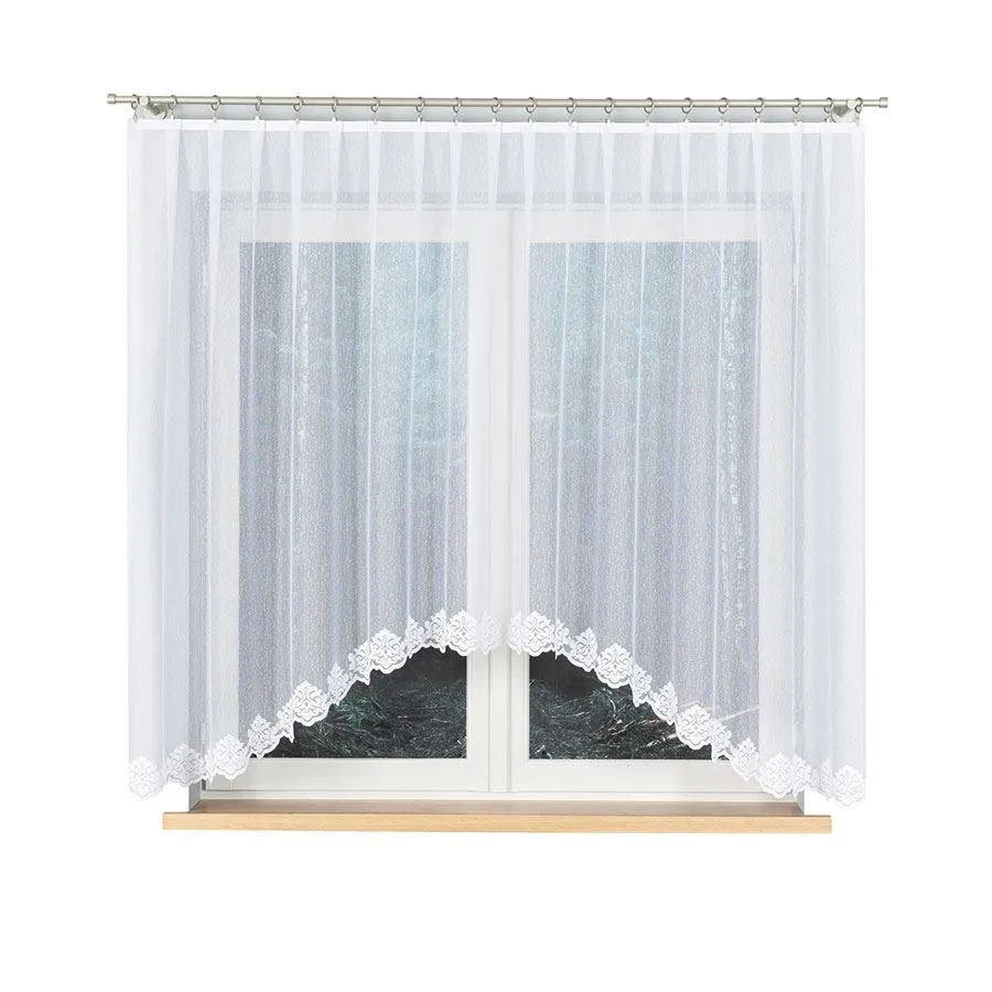 ŻAKLINA Firanka żakardowa gotowa, szerokość 300 x wysokość 160cm, kolor 001 biały 023405