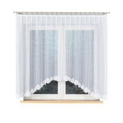 ŻAKLINA Firanka żakardowa gotowa, szerokość 300 x wysokość 160cm, kolor 001 biały 023405