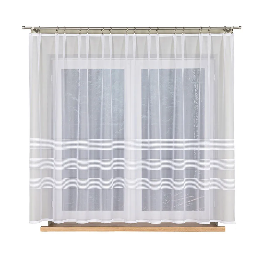 AMELIA Firanka żakardowa gotowa, szerokość 300 x wysokość 160cm, kolor 001 biały 000282