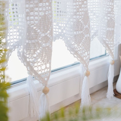 RACHELA Zazdrostka gotowa z ażurem, szerokość 150 x wysokość 90cm, kolor 001 biały 912432 RACHELA Zazdrostka gotowa z ażurem, szerokość 150 x wysokość 90cm, kolor 001 biały 912432