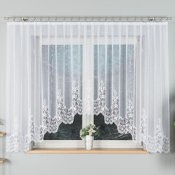 BERENIKA Firanka żakardowa gotowa, szerokość 400 x wysokość 160cm, kolor 001 biały 004304 BERENIKA Firanka żakardowa gotowa, szerokość 400 x wysokość 160cm, kolor 001 biały 004304