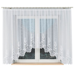 BERENIKA Firanka żakardowa gotowa, szerokość 400 x wysokość 160cm, kolor 001 biały 004304 BERENIKA Firanka żakardowa gotowa, szerokość 400 x wysokość 160cm, kolor 001 biały 004304