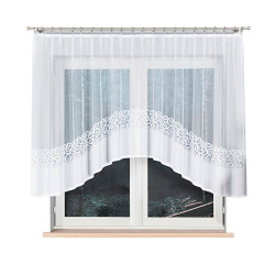 DANIELA Firanka żakardowa gotowa, szerokość 300 x wysokość 130cm, kolor 001 biały 017788 DANIELA Firanka żakardowa gotowa, szerokość 300 x wysokość 130cm, kolor 001 biały 017788