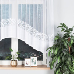 DANIELA Firanka żakardowa gotowa, szerokość 300 x wysokość 130cm, kolor 001 biały 017788 DANIELA Firanka żakardowa gotowa, szerokość 300 x wysokość 130cm, kolor 001 biały 017788