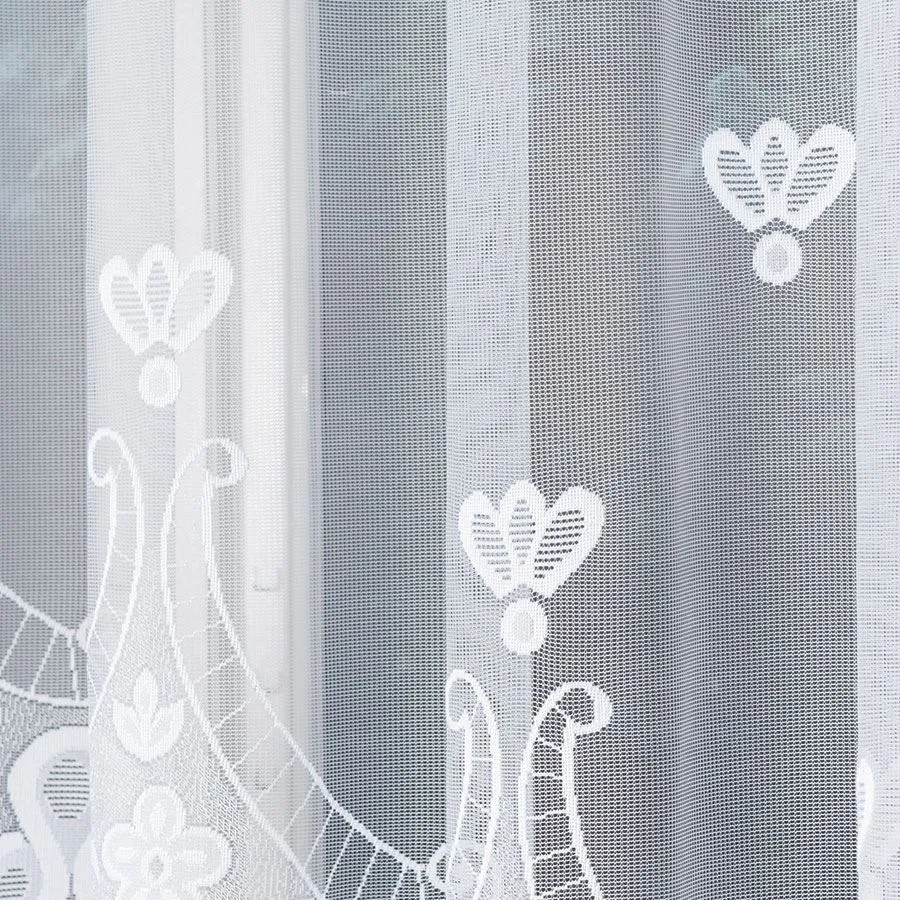MATYLDA Firanka żakardowa gotowa, szerokość 310 x wysokość 160cm, kolor 001 biały 007511