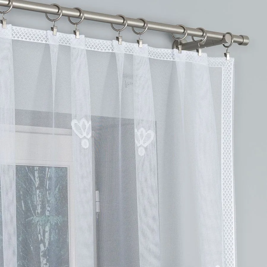 MATYLDA Firanka żakardowa gotowa, szerokość 310 x wysokość 160cm, kolor 001 biały 007511
