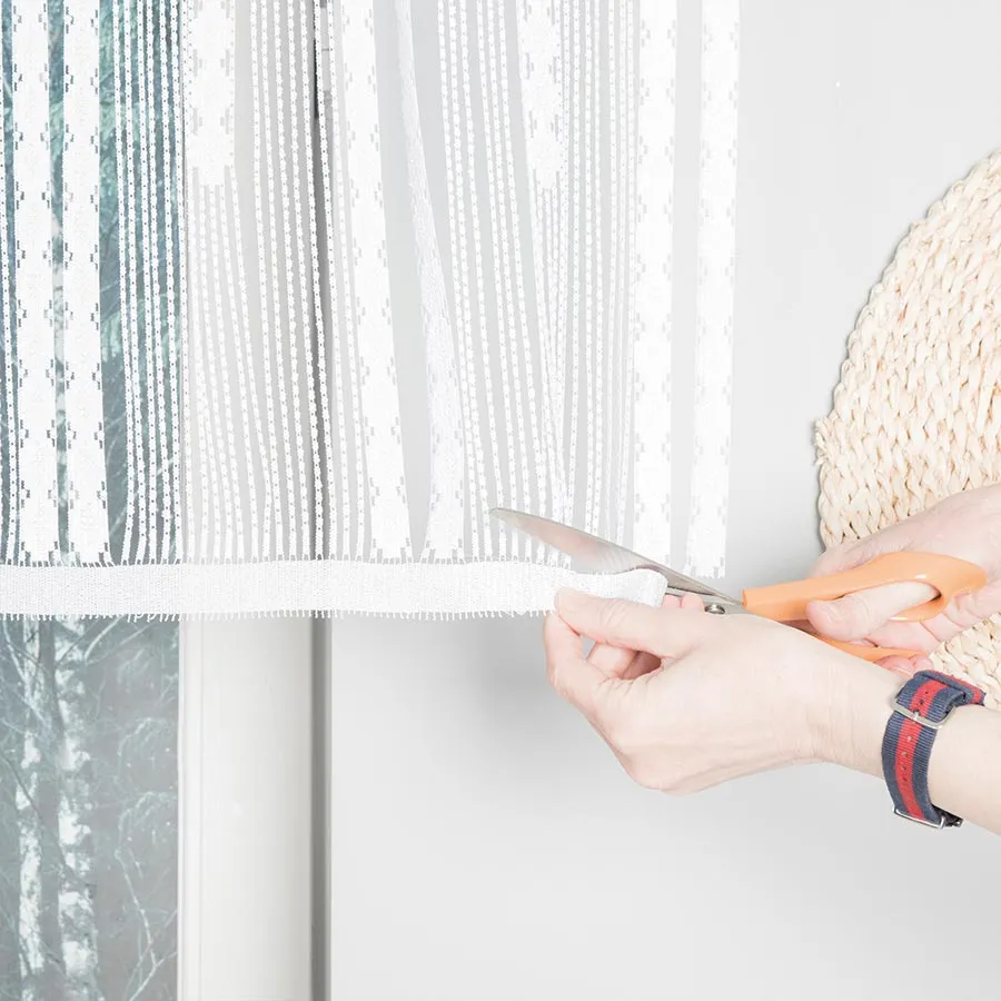 INARA Zazdrostka makramowa żakardowa gotowa, szerokość 180 x wysokość 75cm, kolor 001 biały 001470