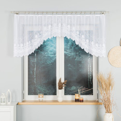 JOWITA Firanka żakardowa gotowa ze wzorem pasowym, szerokość 300 x wysokość 80cm, kolor 001 biały 018960 JOWITA Firanka żakardowa gotowa ze wzorem pasowym, szerokość 300 x wysokość 80cm, kolor 001 biały 018960