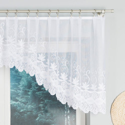 JOWITA Firanka żakardowa gotowa ze wzorem pasowym, szerokość 300 x wysokość 80cm, kolor 001 biały 018960 JOWITA Firanka żakardowa gotowa ze wzorem pasowym, szerokość 300 x wysokość 80cm, kolor 001 biały 018960